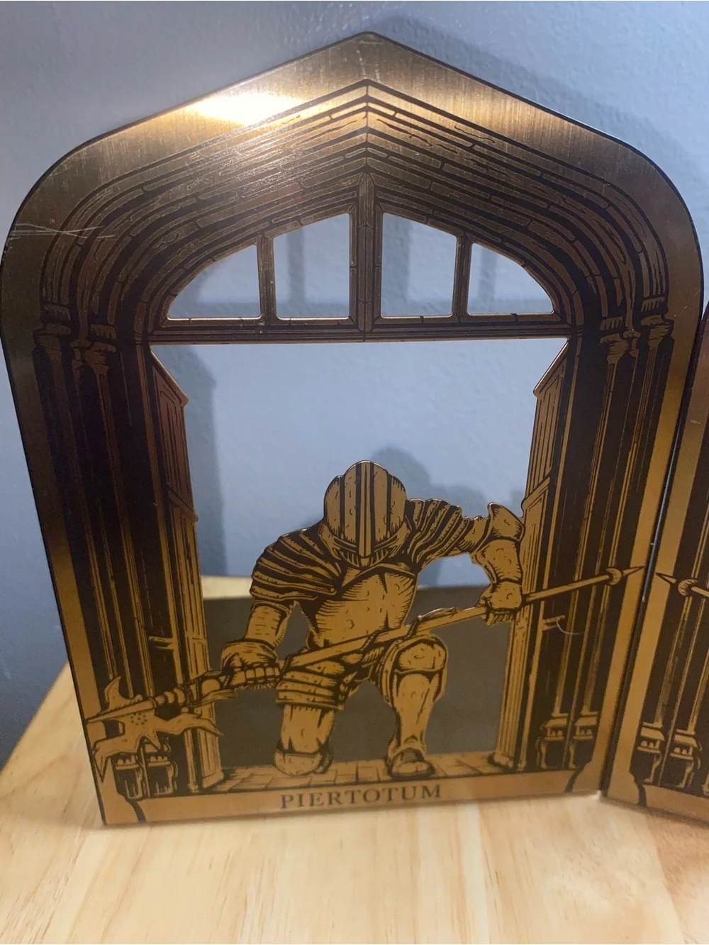 Harry Potter Metal Copper colored bookends, Locomotor and Piertotum